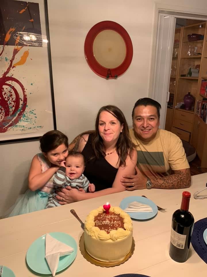 Family Picture with birthday cake Family Picture with birthday cake