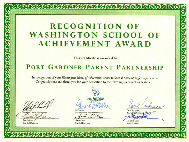 Port Gardner award Port Gardner award
