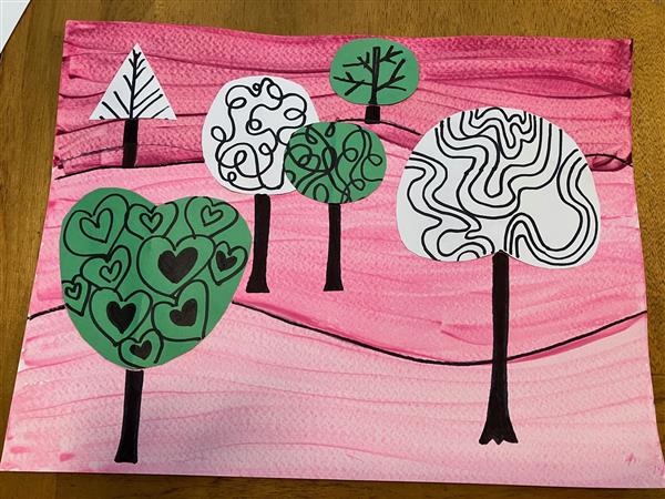 Value Landscape with Trees